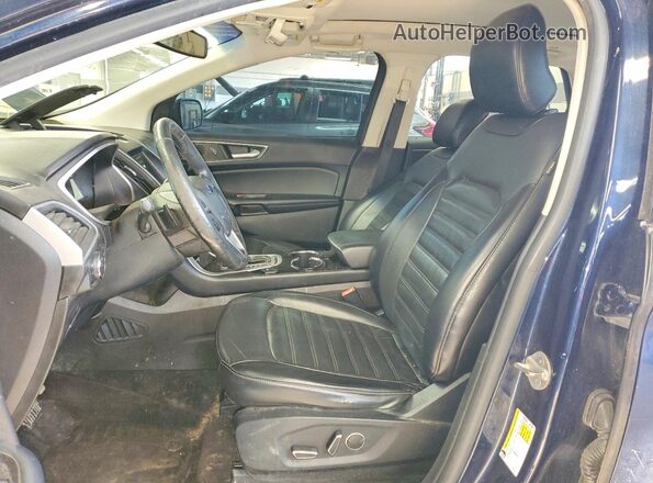 2FMPK4J88HBB09266 2017 FORD EDGE Синий Вид салона спереди