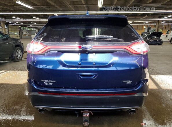 2FMPK4J88HBB09266 2017 FORD EDGE Синий Вид сзади