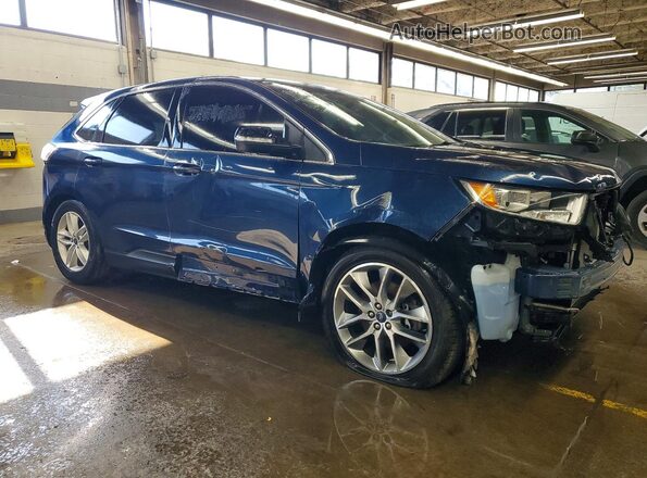 2FMPK4J88HBB09266 2017 FORD EDGE Синий Передняя правая четверть