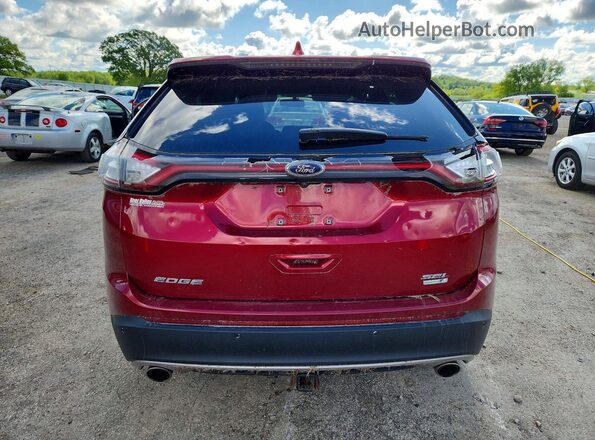 2FMPK4J90GBC47536 2016 FORD EDGE Red Вид ззаду