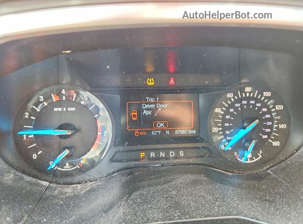 2FMPK4J90GBC47536 2016 FORD EDGE Red Вид щитка приладів