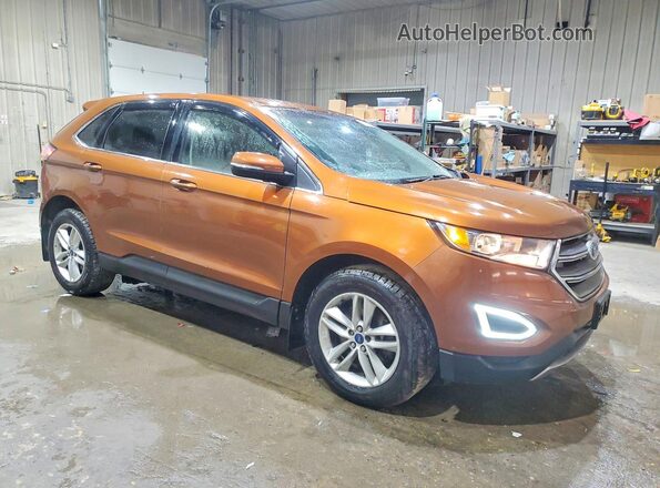 2FMPK4J90HBC06907 2017 FORD EDGE Оранжевый Передняя правая четверть