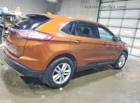 2FMPK4J90HBC06907 2017 FORD EDGE Оранжевый Задняя правая четверть