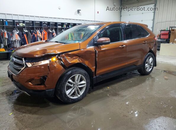 2FMPK4J90HBC06907 2017 FORD EDGE Оранжевый Передняя левая четверть