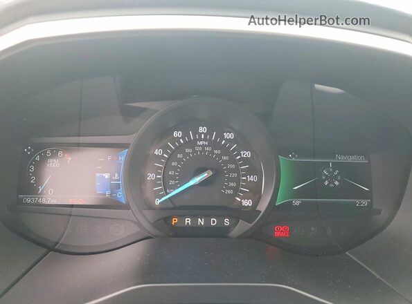 2FMPK4J90HBC61650 2017 FORD EDGE Gray Սարքավորումների վահանակի տեսք