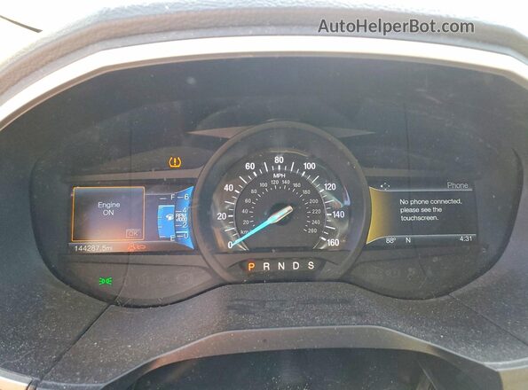 2FMPK4J91GBC66516 2016 FORD EDGE Black ხელსაწყოთა პანელის ხედი