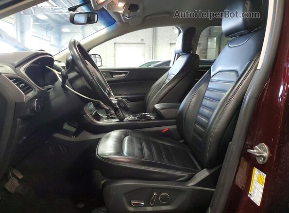 2FMPK4J91HBC36868 2017 FORD EDGE Burgundy Widok wnętrza z przodu