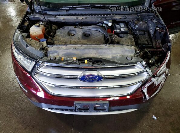 2FMPK4J91HBC36868 2017 FORD EDGE Burgundy Widok komory silnika