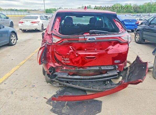 2FMPK4J91JBB85507 2018 FORD EDGE Burgundy Widok z tyłu