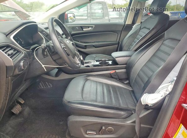 2FMPK4J91JBB85507 2018 FORD EDGE Burgundy Widok wnętrza z przodu