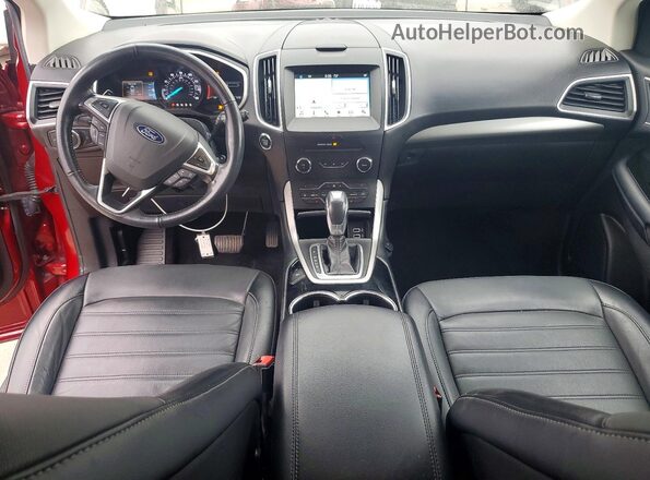 2FMPK4J91JBB85507 2018 FORD EDGE Burgundy Widok deski rozdzielczej