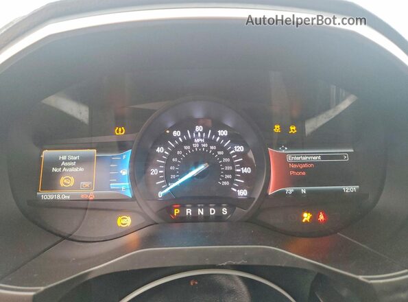 2FMPK4J91JBB85507 2018 FORD EDGE Burgundy Widok zestawu wskaźników