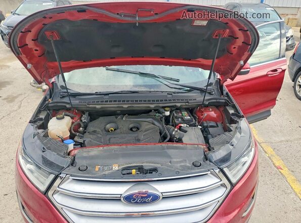2FMPK4J91JBB85507 2018 FORD EDGE Burgundy Widok komory silnika
