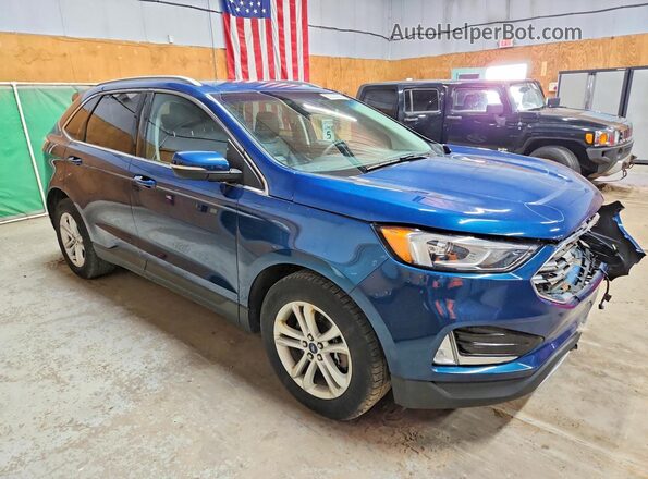 2FMPK4J91LBA10290 2020 FORD EDGE Синий Передняя правая четверть