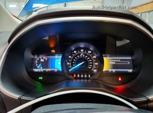 2FMPK4J91LBA10290 2020 FORD EDGE Синий Вид щитка приборов