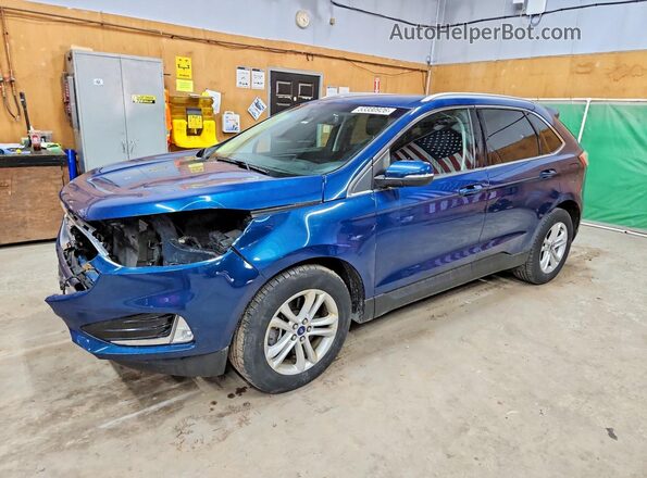 2FMPK4J91LBA10290 2020 FORD EDGE Синий Передняя левая четверть