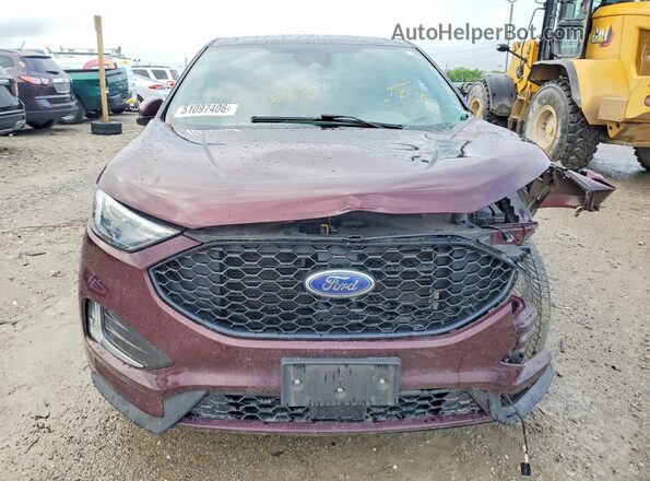 2FMPK4J92NBA59517 2022 FORD EDGE Burgundy Вид спереду