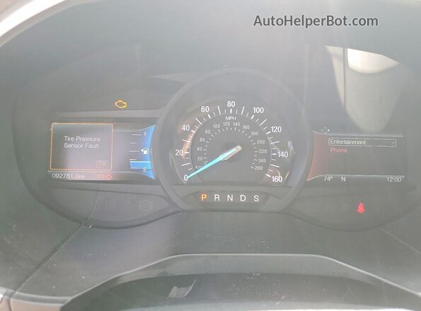 2FMPK4J93GBC10657 2016 FORD EDGE Gray Widok zestawu wskaźników