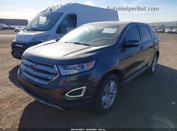 2FMPK4J94JBB85842 2018 FORD EDGE Gray Przód lewy