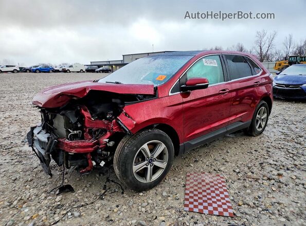 2FMPK4J94KBB36190 2019 FORD EDGE Бордовый Передняя левая четверть