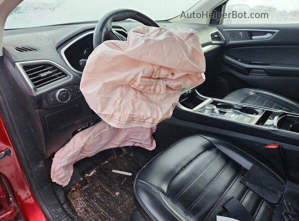 2FMPK4J94KBB36190 2019 FORD EDGE Бордовый Вид панели приборов
