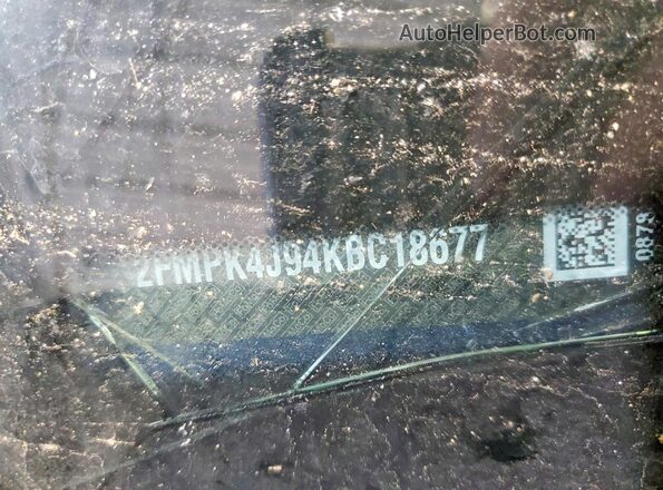 2FMPK4J94KBC18677 2019 FORD EDGE Синий Вид наклейки с VIN-кодом
