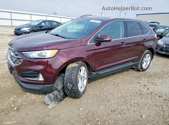2FMPK4J94KBC75252 2019 FORD EDGE Бордовый Передняя левая четверть