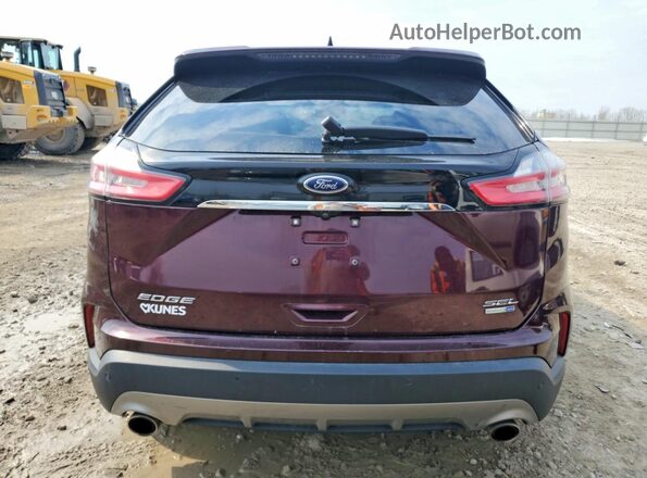 2FMPK4J94KBC75252 2019 FORD EDGE Бордовый Вид сзади