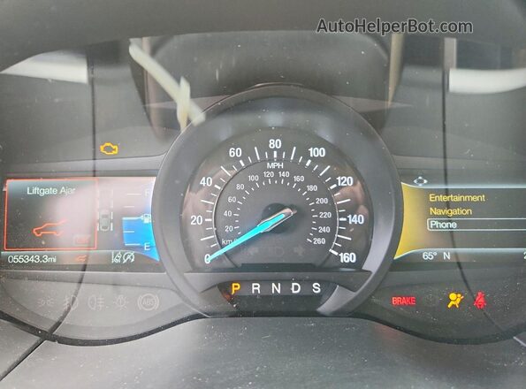 2FMPK4J94LBB51760 2020 FORD EDGE Blue Widok zestawu wskaźników