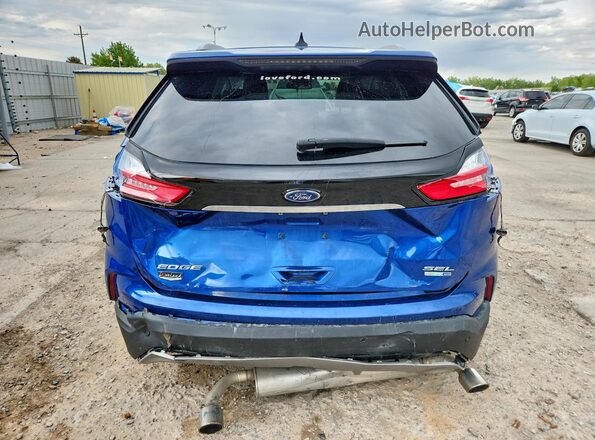 2FMPK4J94LBB51760 2020 FORD EDGE Blue Widok z tyłu