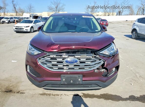 2FMPK4J94LBB63147 2020 FORD EDGE Maroon Widok z przodu