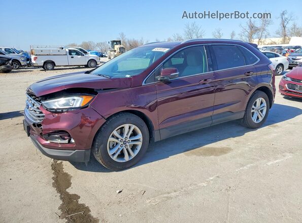 2FMPK4J94LBB63147 2020 FORD EDGE Maroon Przód lewy