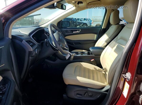 2FMPK4J94LBB63147 2020 FORD EDGE Maroon Widok wnętrza z przodu