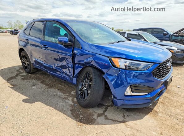 2FMPK4J94NBA67618 2022 FORD EDGE Blue Delantero derecho