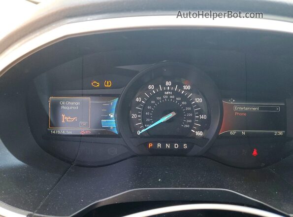 2FMPK4J96GBC10684 2016 FORD EDGE Белый Вид щитка приборов
