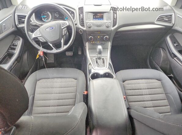 2FMPK4J96HBB20002 2017 FORD EDGE Black Вид панелі приладів