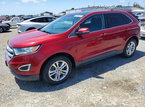 2FMPK4J96HBC68926 2017 FORD EDGE Бордовый Передняя левая четверть
