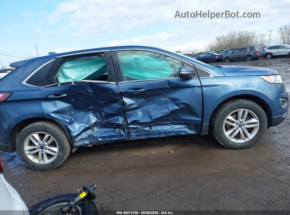 2FMPK4J96JBB50669 2018 FORD EDGE Синий Панорамный вид салона 360°