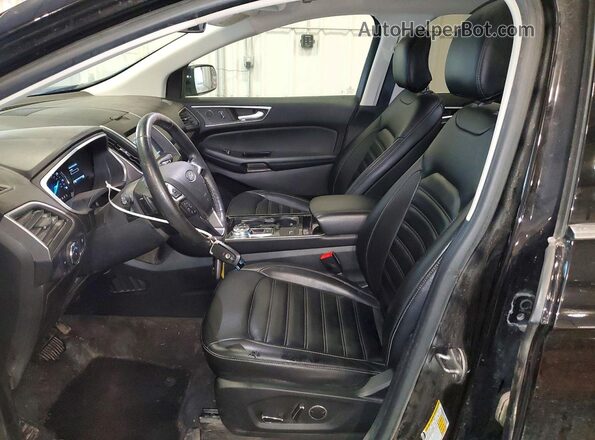 2FMPK4J96KBB49362 2019 FORD EDGE Черный Вид салона спереди