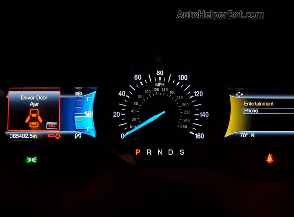 2FMPK4J96KBB49362 2019 FORD EDGE Черный Вид щитка приборов