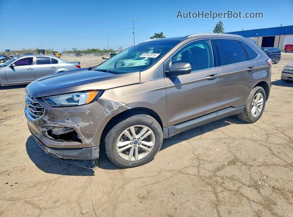 2FMPK4J96KBC18518 2019 FORD EDGE Желто-коричневый Передняя левая четверть