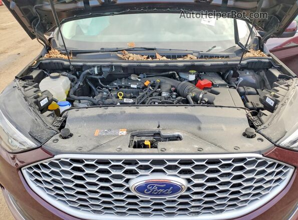 2FMPK4J96RBB03525 2024 FORD EDGE Burgundy ძრავის განყოფილების ხედი