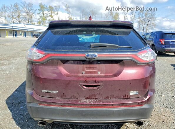 2FMPK4J97JBB53614 2018 FORD EDGE Темно-бордовый Вид сзади