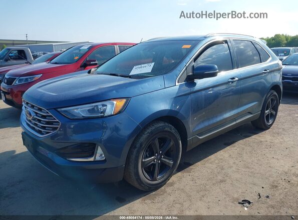 2FMPK4J97KBC45257 2019 FORD EDGE Синий Передняя левая четверть