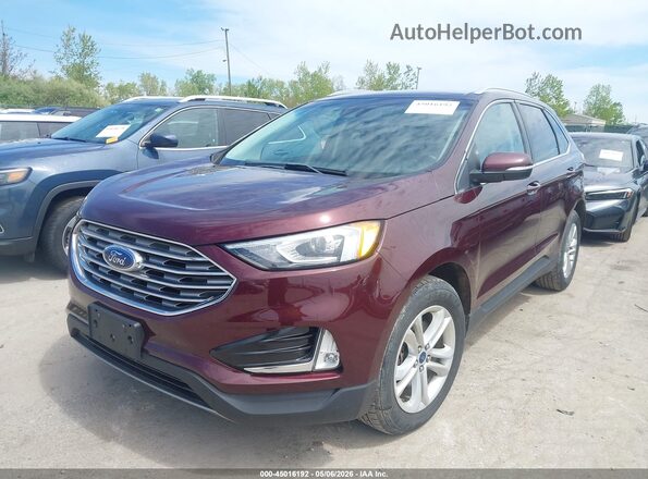 2FMPK4J97LBA46405 2020 FORD EDGE Темно-бордовый Передняя левая четверть