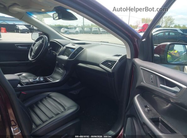 2FMPK4J97LBA46405 2020 FORD EDGE Темно-бордовый Вид салона спереди