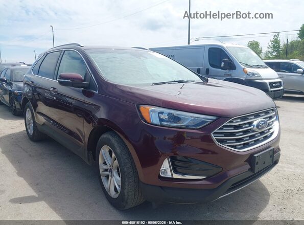 2FMPK4J97LBA46405 2020 FORD EDGE Темно-бордовый Передняя правая четверть