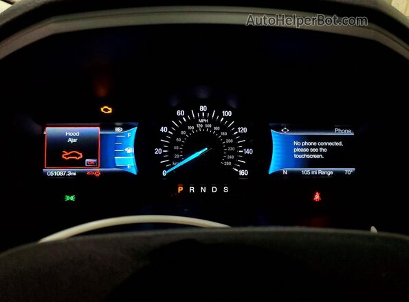2FMPK4J97NBA28392 2022 FORD EDGE Серебряный Вид щитка приборов