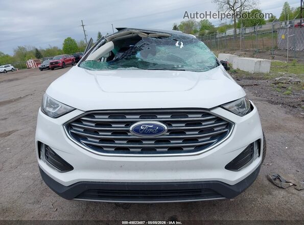 2FMPK4J98KBC00652 2019 FORD EDGE White Instrument cluster view