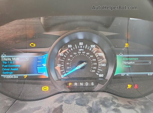2FMPK4J98LBA69840 2020 FORD EDGE Purple Вид щитка приладів